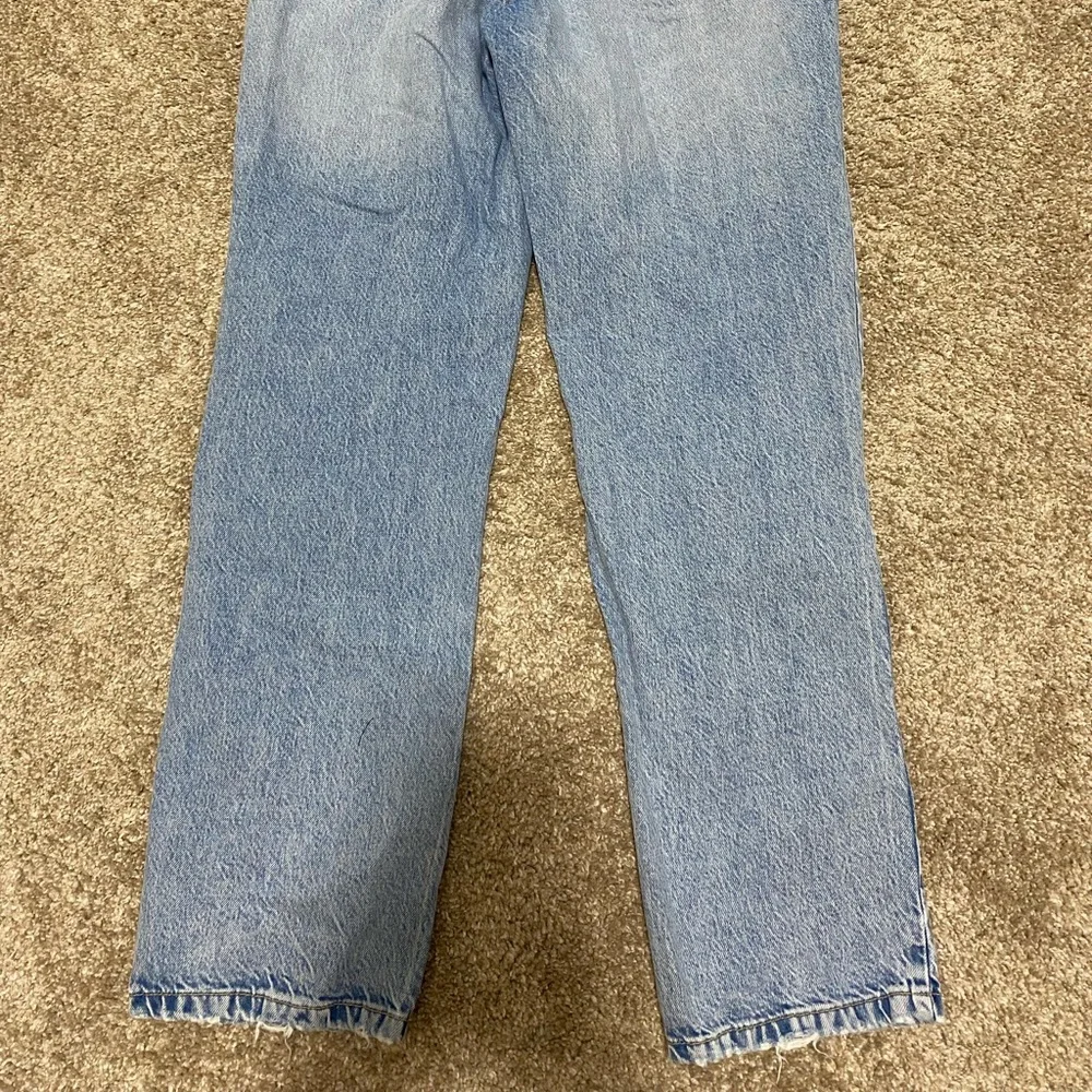 Straight Leg Light Blue Ripped Jeans - Picture 3 of 4